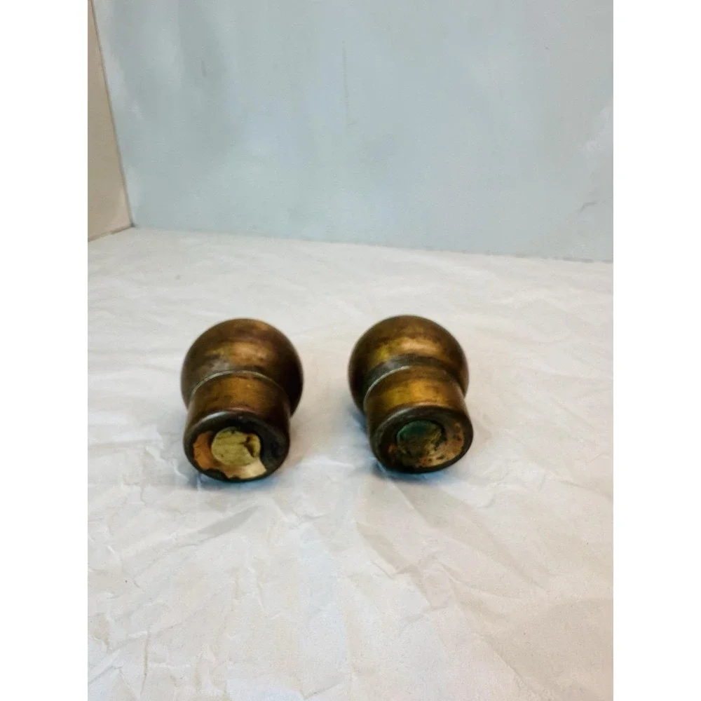 Vintage Copper Patina Salt and Pepper Set Brigham Young Commemorative Coin